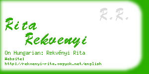rita rekvenyi business card