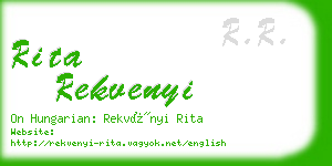 rita rekvenyi business card